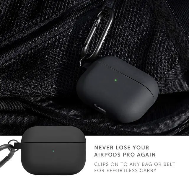 Alt view image 6 of 6 - Roam Case for AirPods Pro Silky & Matte Liquid Silicone Case - Compatible with AirPods Pro, Airpods Pro 2 (Black)