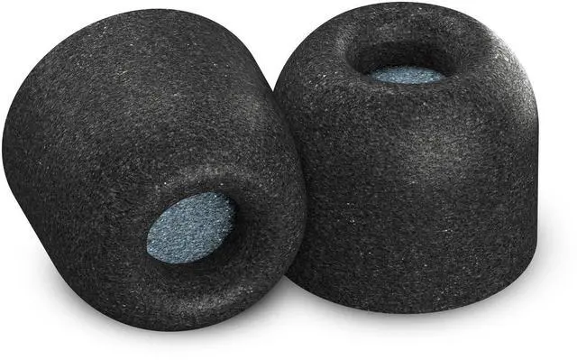 Main image of Memory Foam Replacement Ear Tips, Black, Large (3 Pairs) | For Bang and Olufsen Play Beoplay Earbuds, Ultimate Comfort, Secure Fit, Superior Noise Isolation