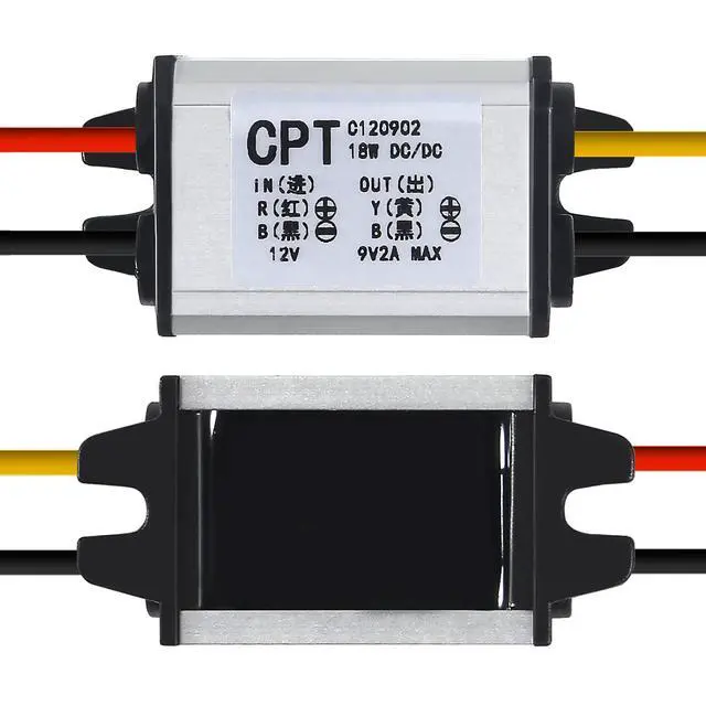 Alt view image 6 of 7 - 2pcs 12V to 9V Buck Converter DC 8-35V to 9V 2A 18W Voltage Regulator Power Supply Module, 9V 12V 24V Waterproof Car Volt Step Down Buck Converter