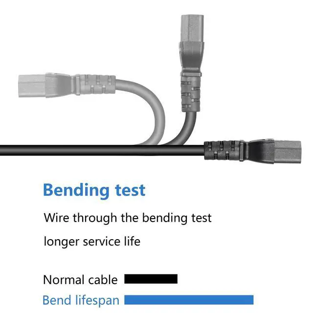 Alt view image 4 of 7 - IEC 320 C20 to Dual C13 Power Cord,C20 Male to 2 x C13 Y Splitter Adapter Extension Power Cable Cord(Black C20 to Dual C13)