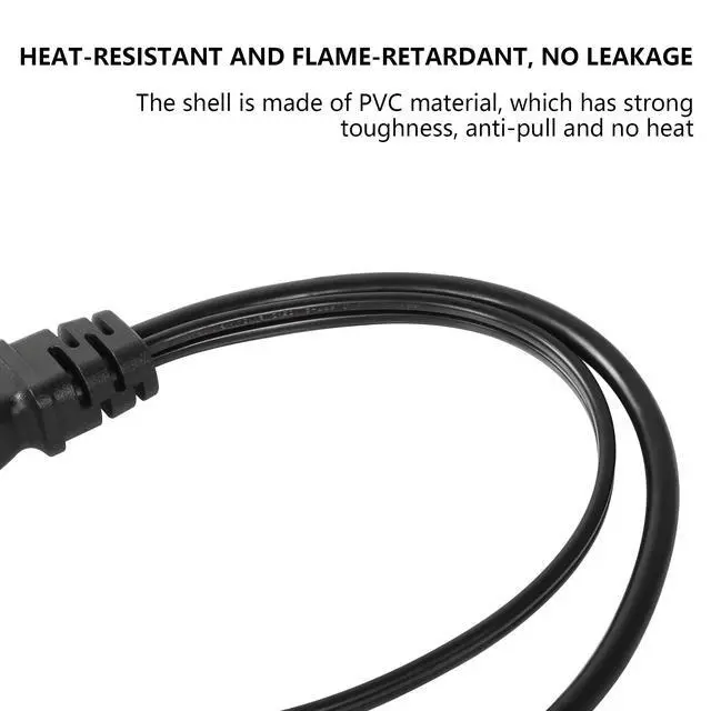 Alt view image 5 of 7 - IEC 320 C20 to Dual C13 Power Cord,C20 Male to 2 x C13 Y Splitter Adapter Extension Power Cable Cord(Black C20 to Dual C13)