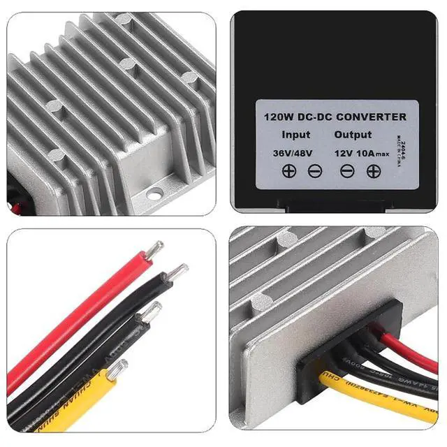 Alt view image 2 of 6 - DC Voltage Reducer Converter DC 36V/48V to 12V 10A Automatic Step Down Up Voltage Regulator Power Converter Waterproof Module Transformer for Golf Cart Club Car