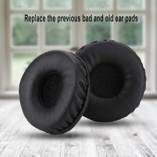 Alt view image 6 of 7 - 1 Pair 70mm Universal Replacement Earpads for Headphones, Soft Foam Ear Cushion Headset Cover Case, Black