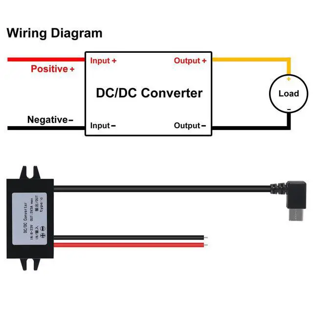 Alt view image 4 of 7 - 2pcs DC 12V to 5V USB C Buck Converter 3A 15W Type-C Right Angle Step-Down Converter Voltage Regulator Car Power Converter Adapter Waterproof