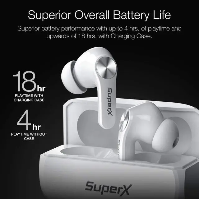Alt view image 3 of 6 - Bluetooth 5.0 Wireless Earbuds with Charging Case IPX5 Sweatproof Headset/Headphones in Ear Built in Mic Industrial Leading TWS Sound with Sport Pumping Bass - Platinum Silver