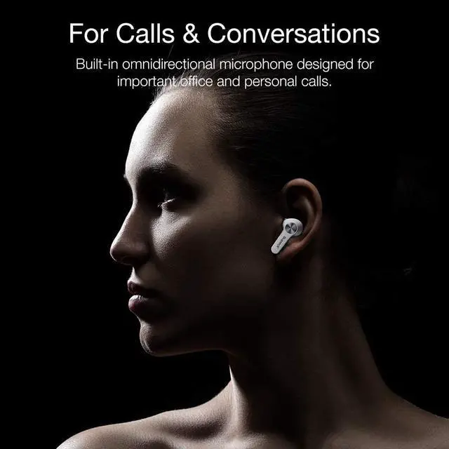 Alt view image 6 of 6 - Bluetooth 5.0 Wireless Earbuds with Charging Case IPX5 Sweatproof Headset/Headphones in Ear Built in Mic Industrial Leading TWS Sound with Sport Pumping Bass - Platinum Silver