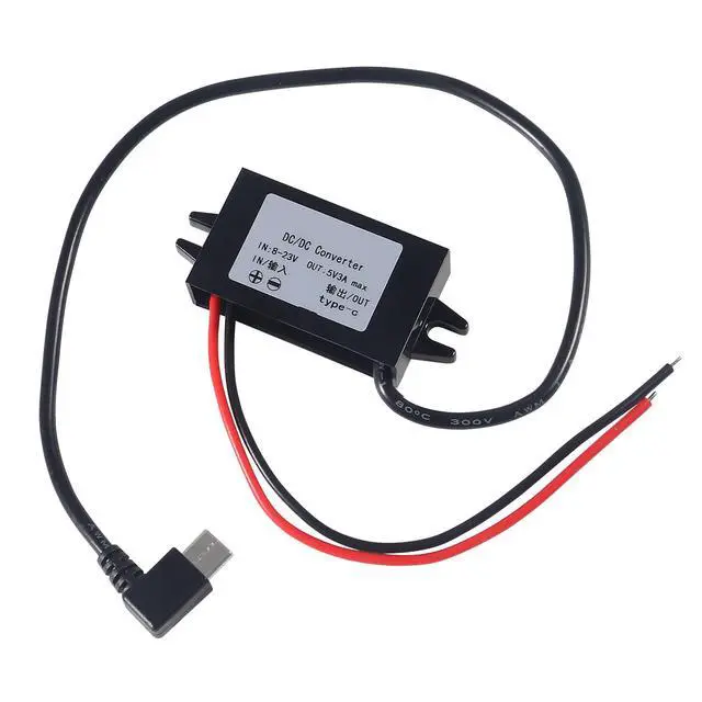 Alt view image 7 of 7 - 2pcs DC 12V to 5V USB C Buck Converter 3A 15W Type-C Right Angle Step-Down Converter Voltage Regulator Car Power Converter Adapter Waterproof