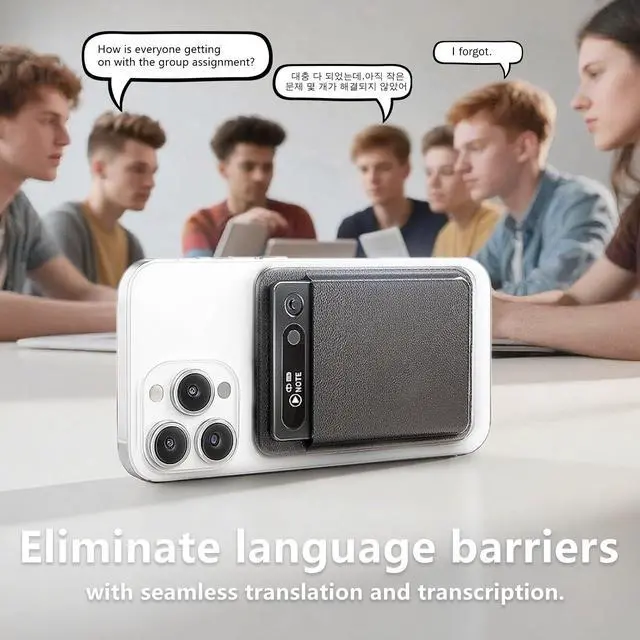 Alt view image 2 of 6 - AI Voice Recorder, Transcription, Summary, Mind Map with AI Technology Support 128 Languages, 64GB Magnetic Case Audio Recorder for Lectures, Meetings, Calls