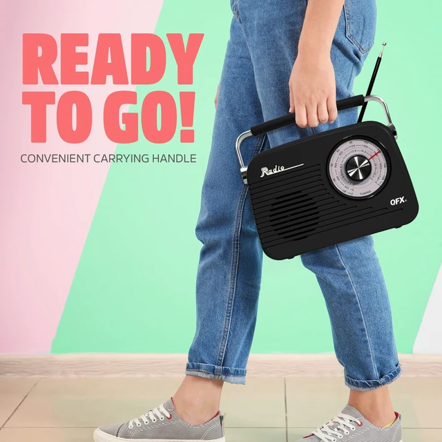 Alt view image 3 of 7 - Retro AM FM SW Portable Bluetooth Radio with Solar Panel, R-58, Black Rechargeable Battery, Supplemental Solar Charging, USB TF MP3 Player, Compact Utility Radio