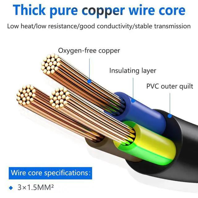 Alt view image 4 of 7 - 1M 90°Right Angle IEC C14 to C13 PDU Server Power Cord | PVC sheath, tidy wiring, fit narrow rack, for UPS monitor printer
