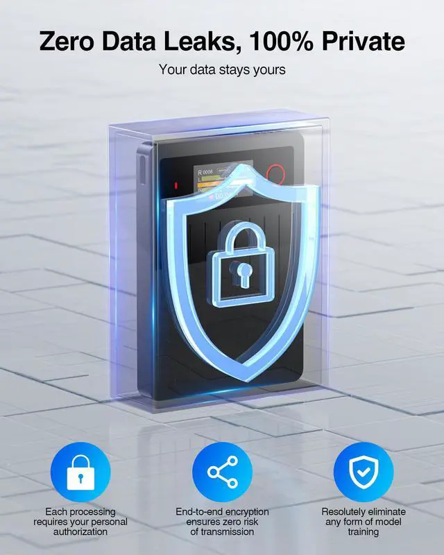 Alt view image 6 of 7 - AI Voice Recorder 64GB,Note Voice Recorder with GPT Free Transcription,AI Summary & Mind Map,36H Battery,100+ Languages for Lectures,Meetings,Calls