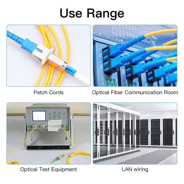 Alt view image 6 of 6 - 5 Pack Simplex Multimode/Singlemode LC Female to SC Female Fiber Optic Adapter Hybrid Connector UPC Optical Adapter Coupler/Flange