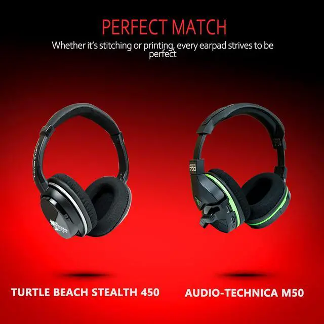 Alt view image 6 of 6 - Turtle Beach Headset Ear Pads, Breathable Fabric ath-m50x Replacement Pads for Turtle Beach Stealth 600/700/520 and ath m50x/M40X/M30X, Gaming Studio Headsets, Black