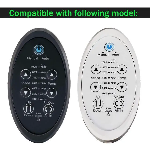 Alt view image 2 of 7 - Replacement Remote Control for Dometic Fan-Tastic Vent Roof Vent 7350 6350