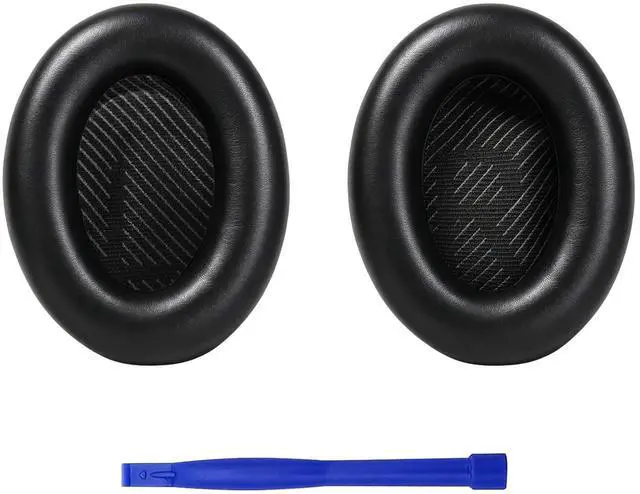 Main image of Ear Pads for Bose Quiet Comfort 35 II (QC35 ii) Soft Protein Leather Replacement Earpads Ear Cushions for Bose QC 35 25 15 QC2 Ae2/ Ae2i/ Ae2W/ Sound Link/Sound True Black
