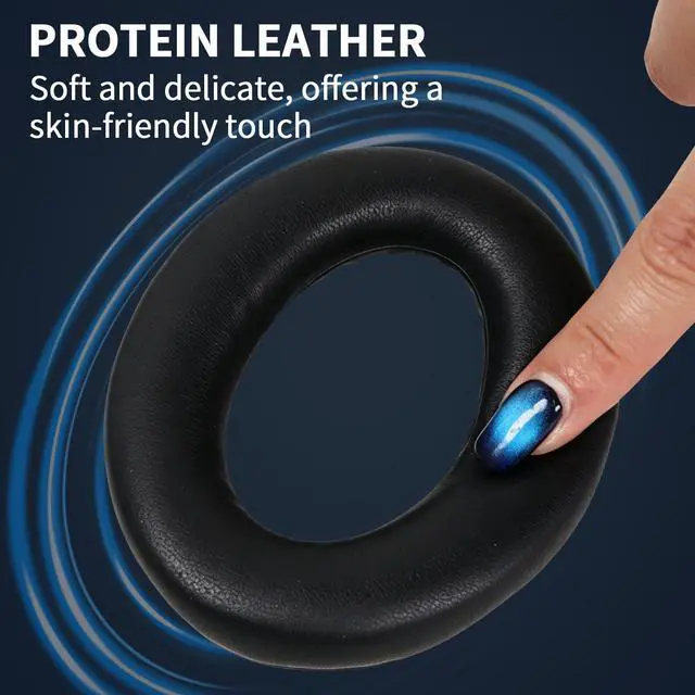 Alt view image 3 of 6 - Ear Pads for Bose Quiet Comfort 35 II (QC35 ii) Soft Protein Leather Replacement Earpads Ear Cushions for Bose QC 35 25 15 QC2 Ae2/ Ae2i/ Ae2W/ Sound Link/Sound True Black