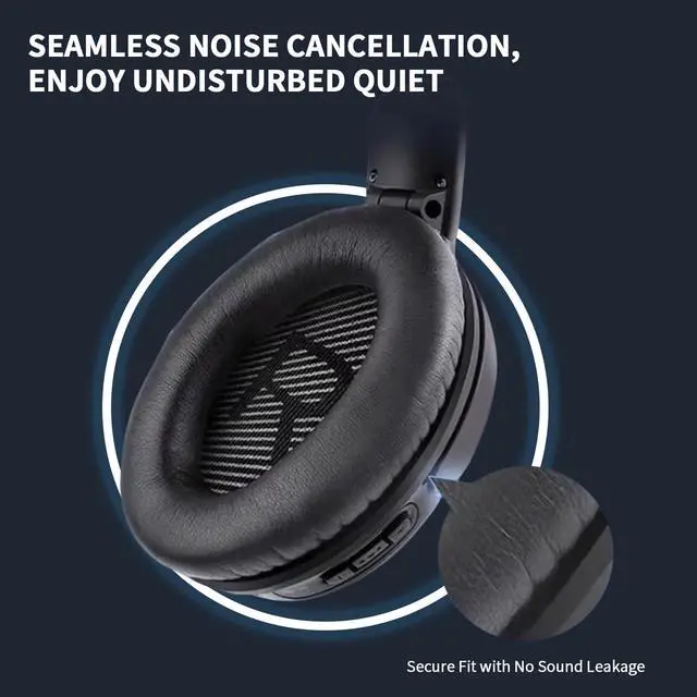 Alt view image 4 of 6 - Ear Pads for Bose Quiet Comfort 35 II (QC35 ii) Soft Protein Leather Replacement Earpads Ear Cushions for Bose QC 35 25 15 QC2 Ae2/ Ae2i/ Ae2W/ Sound Link/Sound True Black