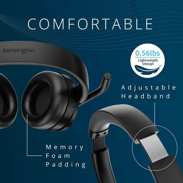 Alt view image 3 of 7 - C3550 EQ Bluetooth® OverEar Headset with Hybrid ANC, ENC NoiseCancelling Mic, FliptoMute Boom, Multipoint Connection & 70Hour Battery Life