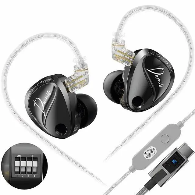 Main image of KZ Duonic Wired Hybrid Driver HiFi in-Ear Headphones Earbuds for Audiophiles, 0.78 Detachable Cable, Tunable 4 Level Sound (DSP with mic, Black Tuning Version)