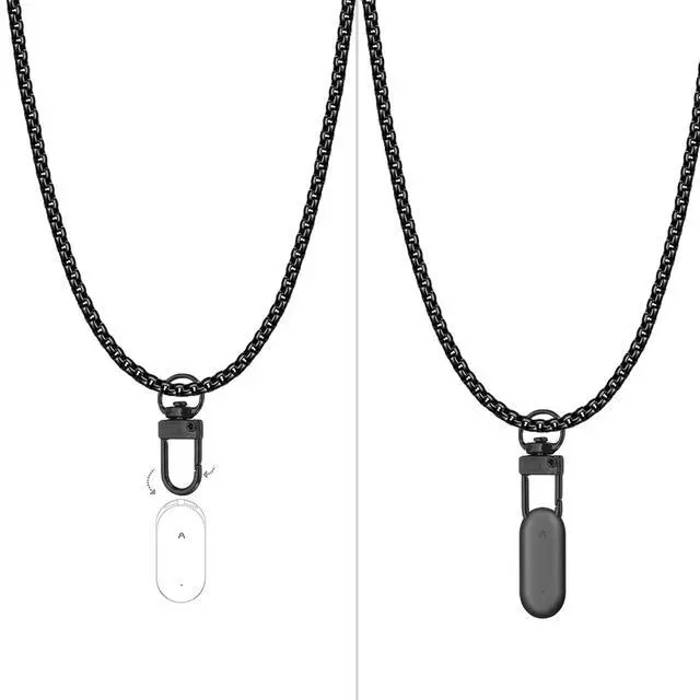 Alt view image 4 of 6 - Neck Strap Compatible with PLAUD NotePin AI Voice Recorder Necklace Accessories Metal Stainless Steel for Women Men