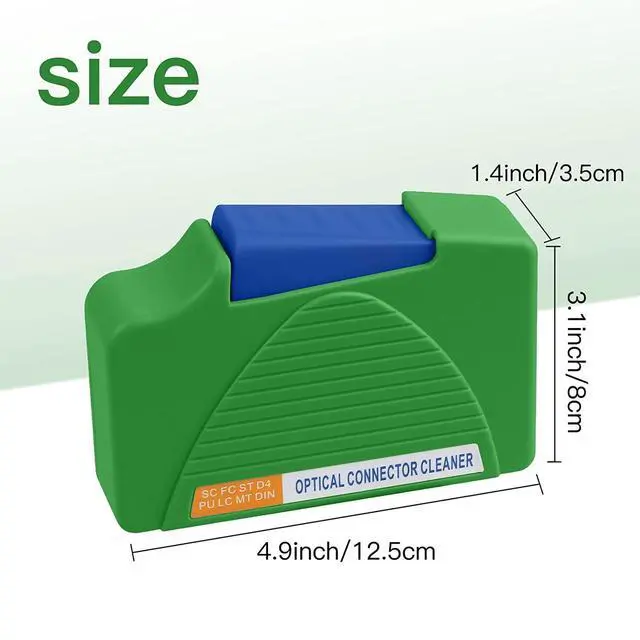 Alt view image 2 of 6 - Fiber Cleaner Box - 3 Pack FTTH Fiber Optic Cleaning Box for FC & SC & LC End Faces & Optical Connectors -Over 500 Times Anti Static Clean Swab, Green