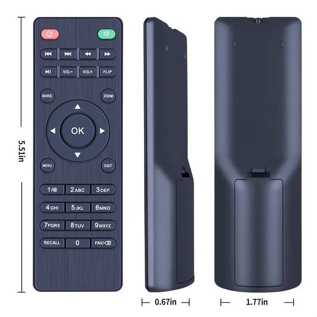 Alt view image 7 of 7 - New Projectors Remote Control Replacement fit for RCA RPJ136 RPJ119 RPJ140 RPJ107 RPJ107 RPJ104 Portable Mini LED Projector