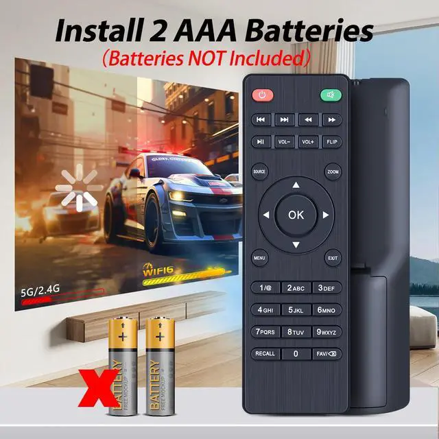 Alt view image 4 of 7 - New Projectors Remote Control Replacement fit for RCA RPJ136 RPJ119 RPJ140 RPJ107 RPJ107 RPJ104 Portable Mini LED Projector