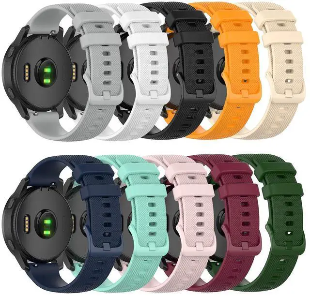 Main image of Compatible with Garmin Venu 4 45mm/Vivoactive 4/Venu 3/Forerunner 255 265 Bands Silicone Strap Sport Wristband for Garmin 22mm Watch Band (Not for 4s/3s/2s/255s/265s) (Multicolor-10pcs)