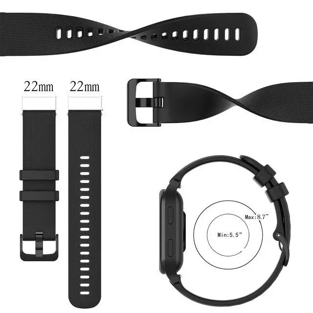Alt view image 3 of 6 - Compatible with Garmin Venu 4 45mm/Vivoactive 4/Venu 3/Forerunner 255 265 Bands Silicone Strap Sport Wristband for Garmin 22mm Watch Band (Not for 4s/3s/2s/255s/265s) (Multicolor-10pcs)
