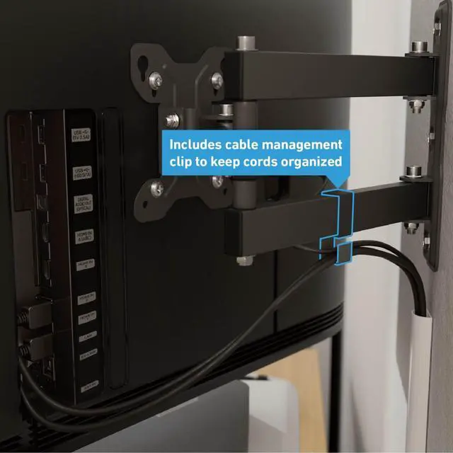 Alt view image 5 of 6 - TV Wall Bracket for 13-27 Inch TVs, Tilt, Turn and Extend TV Wall Bracket with Spirit Level, Full Motion Monitor Mount - VESA 75x75mm - 100x100mm, Holds up to 55lbs