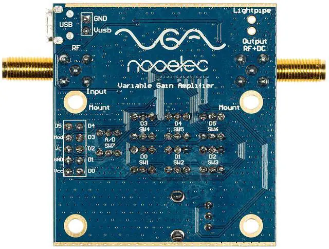 Alt view image 2 of 4 - Vega Barebones - Ultra Low-Noise Variable Gain Amplifier (VGA) Module for RF & Software Defined Radio (SDR). Highly Linear & Wideband 30MHz-4000MHz Frequency Capability w/Bias Tee & USB Power Options