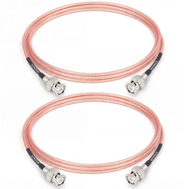 Main image of 4ft BNC Male to Male Cable 2PCS, RG316 Low Loss BNC Male to Male Extension Coax Cable for Antenna Analyzer, CB Radio, Security CCTV Camera