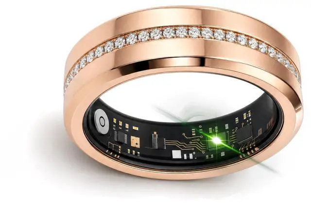 Main image of S2 Smart Ring for Women, Traditional Chinese Medicine Monitoring, Health Tracker, Sleep Tracker, iOS & Android Compatible (Gold, 10)