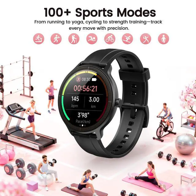 Alt view image 4 of 7 - Smart Watch for Men with Bluetooth Calls & AI Voice Assistant | Fitness Tracker with Sleep Monitor, 100+ Sports Modes, Compatible with Android & iOS