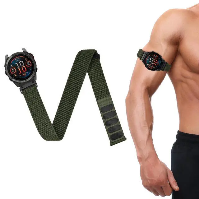 Main image of 20mm QuickFit Sports Ankle/Arm Band Compatible with Garmin Fenix 8 43mm/7S/7S Pro/6S/6S Pro/5S/5S Plus, Soft Nylon Bicep Strap for Epix Pro 42mm/Descent Mk2s/Descent Mk3i 43mm Men and Women