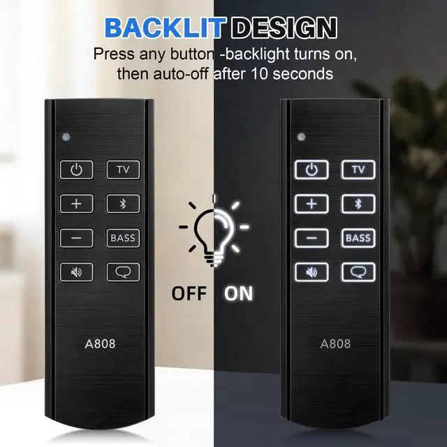 Alt view image 2 of 7 - Backlit Replacement Remote for Bose Soundbar Series II/Bose TV Speaker | Compatible with Bose Solo 5 10 15 Series II TV Sound System 418775 431974 845194 732522-1110 838309-1100