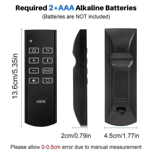 Alt view image 7 of 7 - Backlit Replacement Remote for Bose Soundbar Series II/Bose TV Speaker | Compatible with Bose Solo 5 10 15 Series II TV Sound System 418775 431974 845194 732522-1110 838309-1100