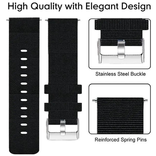 Alt view image 6 of 6 - Compatible with Bushnell iON Elite Bands, Breathable Nylon Woven Fabric Replacement Accessory Strap Compatible with Bushnell iON Elite Watch