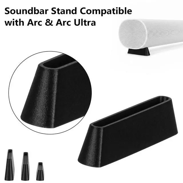 Alt view image 5 of 6 - Soundbar Stand Compatible with Sonos Arc & Arc Ultra, Riser Base Elevator for TV Soundbar with Non-Slip Feet, 2-Pack,Tool-Free Setup (20mm)