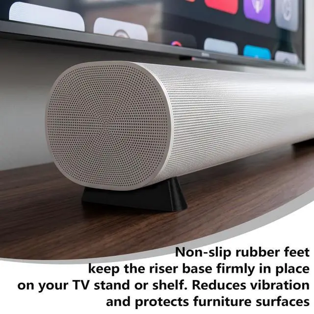 Alt view image 2 of 6 - Soundbar Stand Compatible with Sonos Arc & Arc Ultra, Riser Base Elevator for TV Soundbar with Non-Slip Feet, 2-Pack,Tool-Free Setup (20mm)