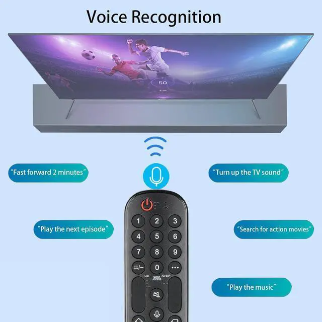 Alt view image 2 of 6 - MR23GN AKB76043202 Remote Control Compatible with LG Smart TV 2018-2023 LG UHD OLED QNED B3 C3 G3 NanoCell 4K 8K Smart TVs, Compatible with LG Remote Control AN-MR23GA/GN AN-MR22GA/GN AN-MR21GA