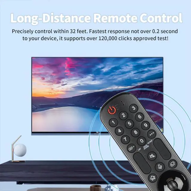 Alt view image 4 of 6 - MR23GN AKB76043202 Remote Control Compatible with LG Smart TV 2018-2023 LG UHD OLED QNED B3 C3 G3 NanoCell 4K 8K Smart TVs, Compatible with LG Remote Control AN-MR23GA/GN AN-MR22GA/GN AN-MR21GA