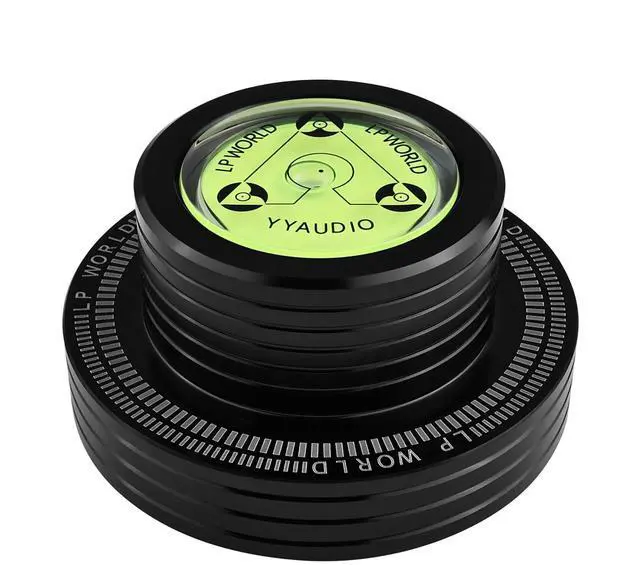 Main image of Record Weight Turntable Weight Stabilizer Black 285g/10oz | Aluminum Alloy, Bubble Level, Speed Test 50HZ, Non-Slip Base, for Vinyl LP Disc