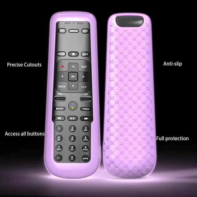 Alt view image 5 of 7 - 3PACK Case for DirecTV Remote, Cover for AT&T TV Now Receiver C71KW / RC82V Voice Remote Control Skin Sleeve Purple Blue Green