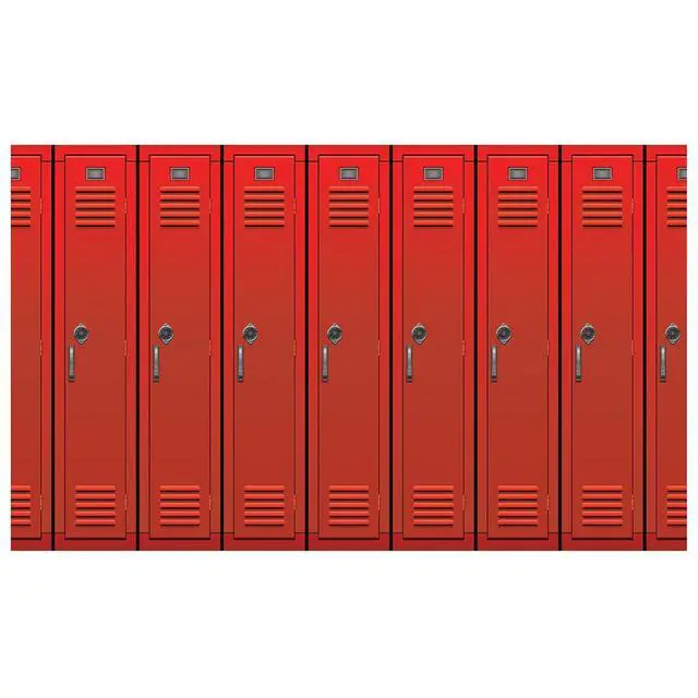Alt view image 3 of 5 - Lockers Backdrops, 4 x 30, Pack of 2 Photo Backdrop, Easy to Adhere Wall Covering, Party Decor, School Locker Decorations, Backdrops for School, School Backdrop