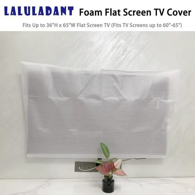 Alt view image 6 of 7 - Foam Flat Screen TV Cover Fits Up to 36" H x 65" W Flat Screen TV60-65 Inch Television Foam Cover for TV Protection During House Moving, Storage, or Home Renovation-1 Pack