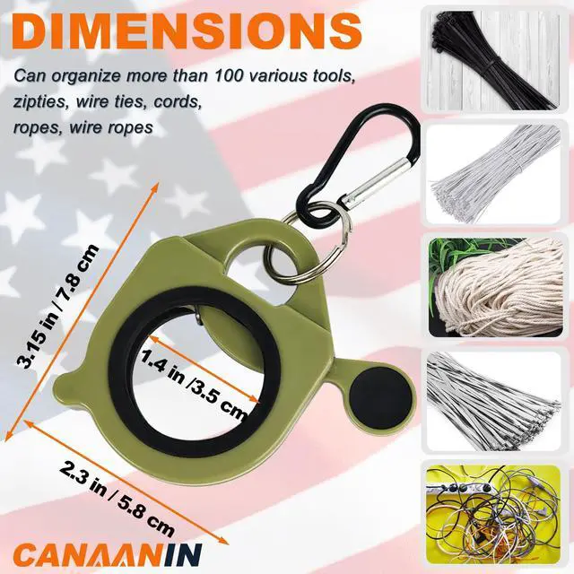 Alt view image 6 of 7 - Zip Tie Holder Cable Tie Holder Heavy-Duty Colored for Tool Belt Organized Strong Efficient for Electrician Tool Storage Reusable Portable (Green 4Pack)