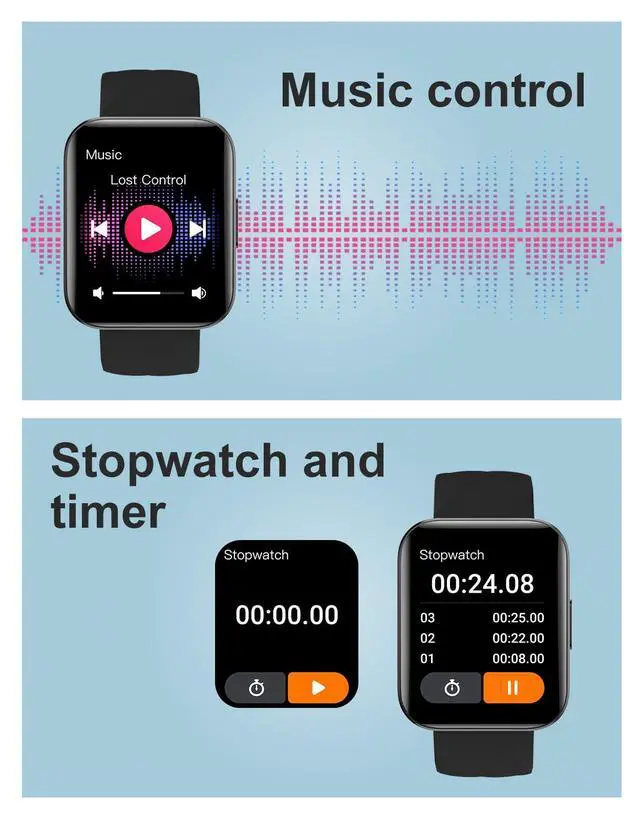 Alt view image 7 of 7 - Smart Watches for Men Women (Answer/ Make Calls) Compatible with iPhone Android Phones, 1.85" Smartwatch Fitness Tracker with 100+ Sports Heart Rate Monitor Pedometer Sleep Tracker Waterproof (Black)