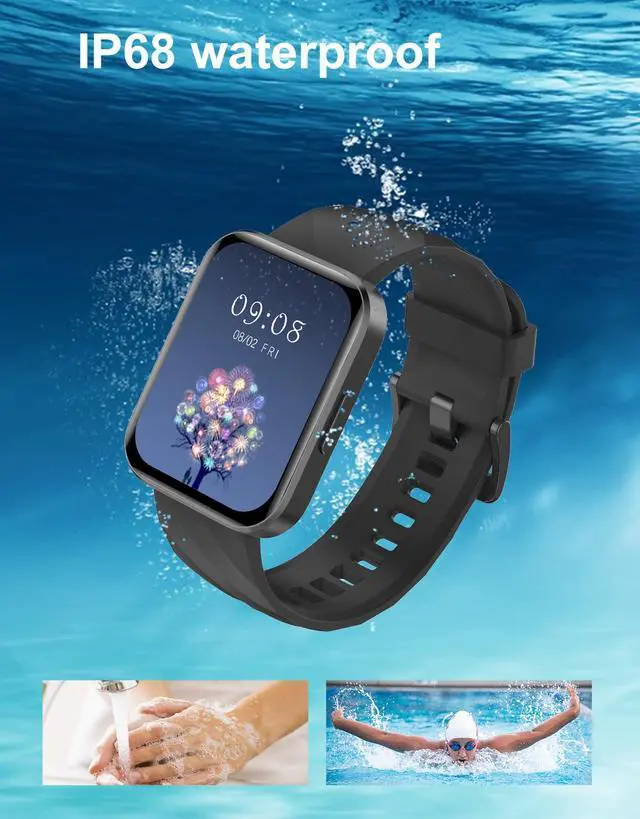 Alt view image 5 of 7 - Smart Watches for Men Women (Answer/ Make Calls) Compatible with iPhone Android Phones, 1.85" Smartwatch Fitness Tracker with 100+ Sports Heart Rate Monitor Pedometer Sleep Tracker Waterproof (Black)