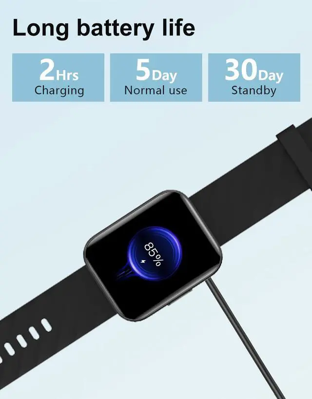 Alt view image 6 of 7 - Smart Watches for Men Women (Answer/ Make Calls) Compatible with iPhone Android Phones, 1.85" Smartwatch Fitness Tracker with 100+ Sports Heart Rate Monitor Pedometer Sleep Tracker Waterproof (Black)